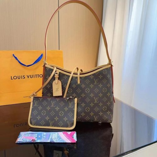 Louis Vuitton Strip Shoulder Handle Designer Bag