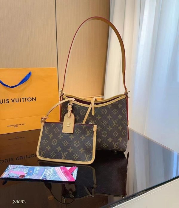 Louis Vuitton Strip Shoulder Handle Designer Bag
