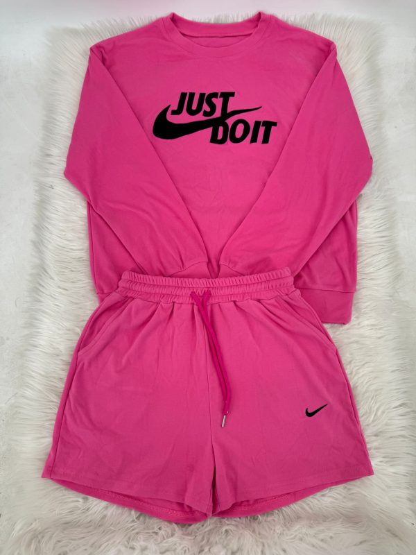 "Just Do It" Women's Sweatshirt & Shorts Set