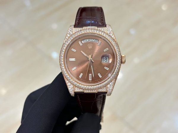 Rolex Leather Watch