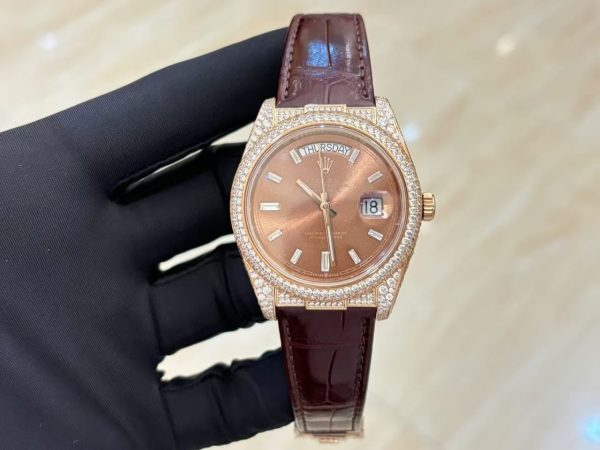 Rolex Leather Watch