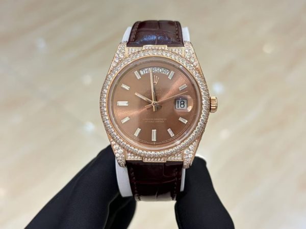 Rolex Leather Watch