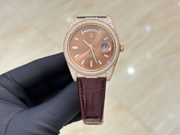 Rolex Leather Watch