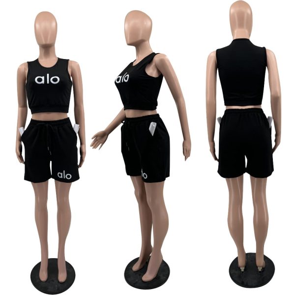 ALX Black Top & Shirt Set