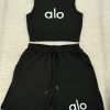 ALX Black Top & Shirt Set