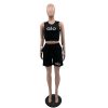 ALX Black Top & Shirt Set