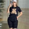 Women’s Short Sleeve Shirt & Shorts Set