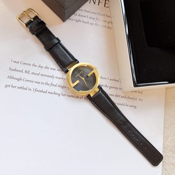 Gucci Leather Strap Watch