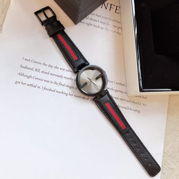 Gucci Leather Strap Watch